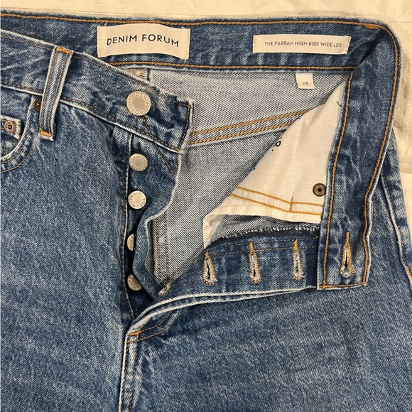 Denim Forum Blue Flare Jeans - Picture 3 of 4